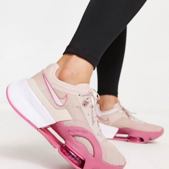 10 WOMEN'S NIKE AIR ZOOM SUPERREP 3 PINK OXFORD DA9492-600 RUNNING SNEAKERS - Picture 1 of 11